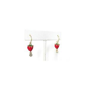Strawberry Fields Double Drop Leverback Earring - New handcrafted
